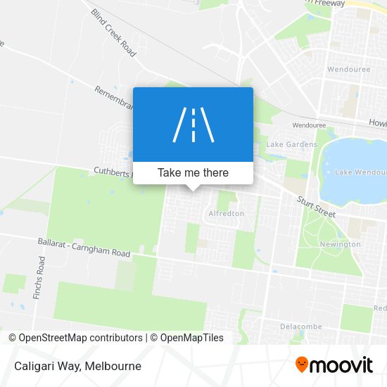 Caligari Way map