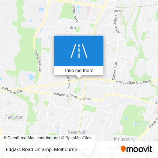 Edgars Road Onramp map