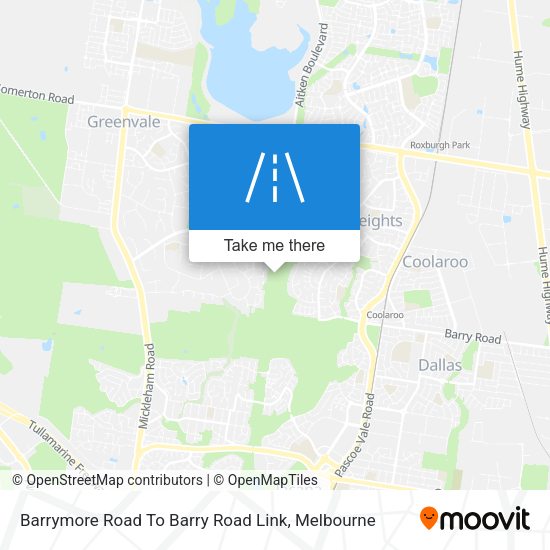 Barrymore Road To Barry Road Link map
