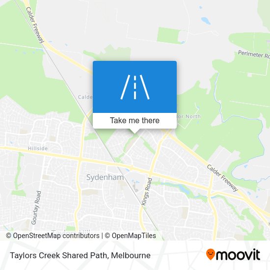 Taylors Creek Shared Path map