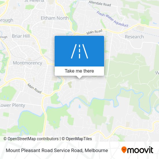 Mount Pleasant Road Service Road map