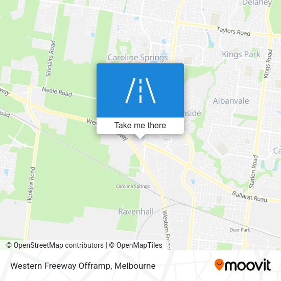 Western Freeway Offramp map