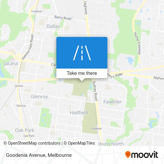 Goodenia Avenue map