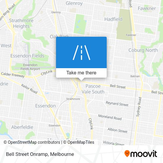 Bell Street Onramp map