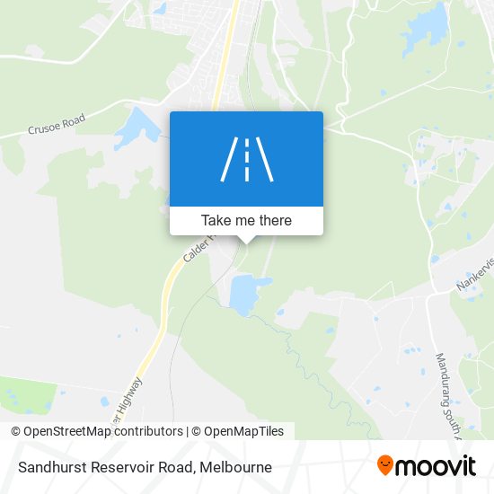 Sandhurst Reservoir Road map