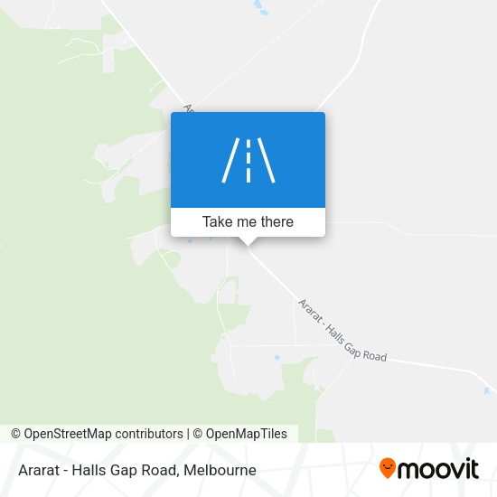 Ararat - Halls Gap Road map