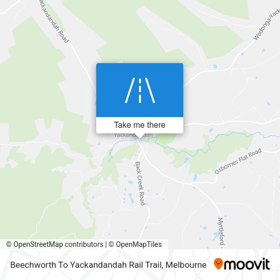 Beechworth To Yackandandah Rail Trail map