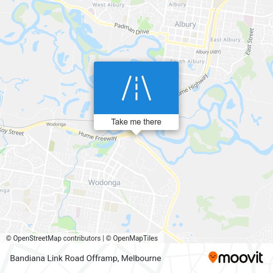 Bandiana Link Road Offramp map