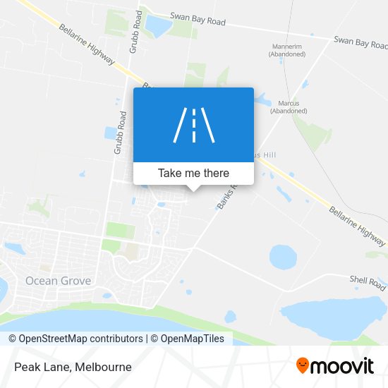 Peak Lane map