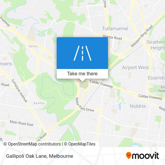 Gallipoli Oak Lane map