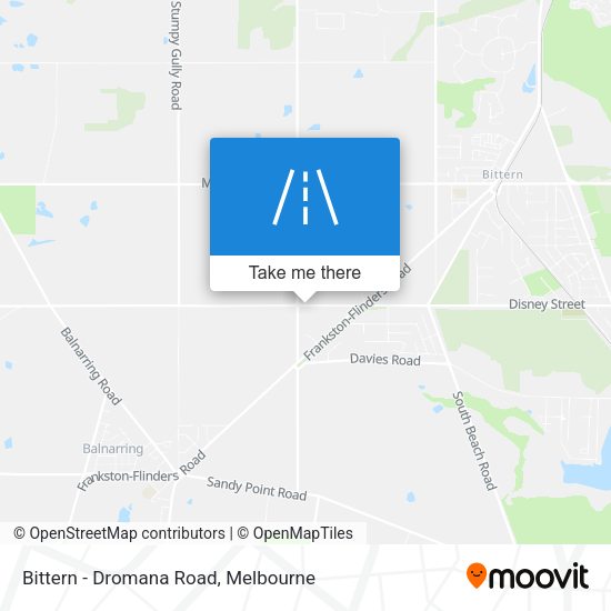 Bittern - Dromana Road map