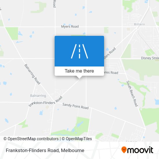 Frankston-Flinders Road map