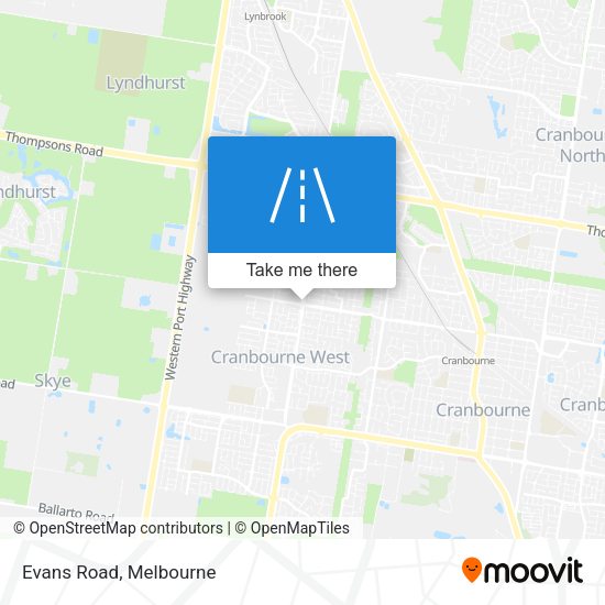 Evans Road map