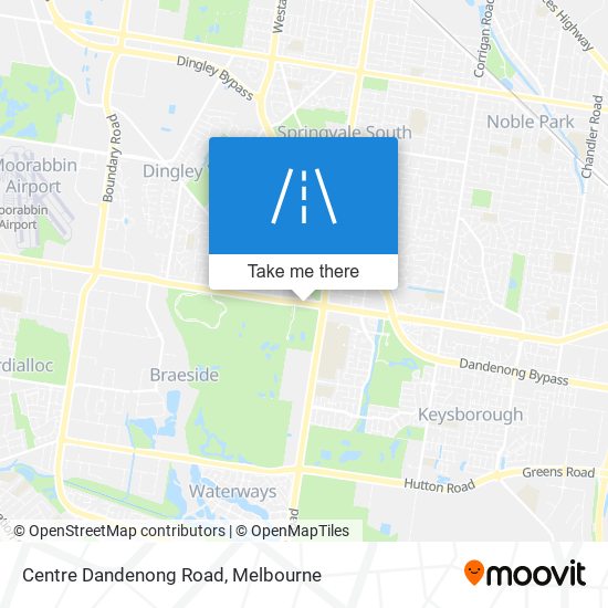 Mapa Centre Dandenong Road