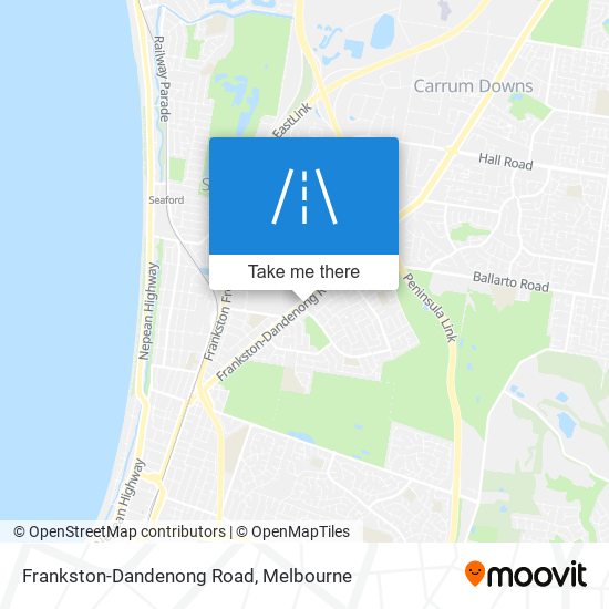 Mapa Frankston-Dandenong Road