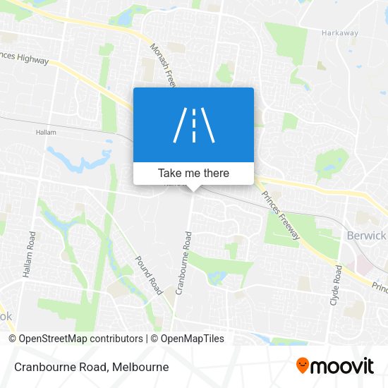 Cranbourne Road map