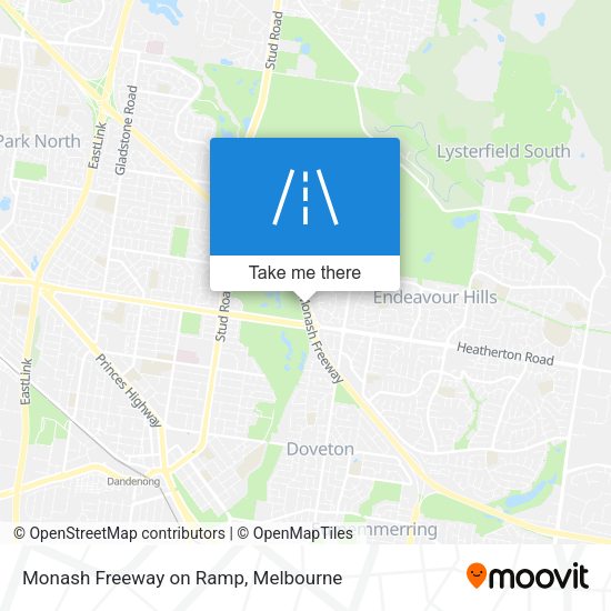 Monash Freeway on Ramp map