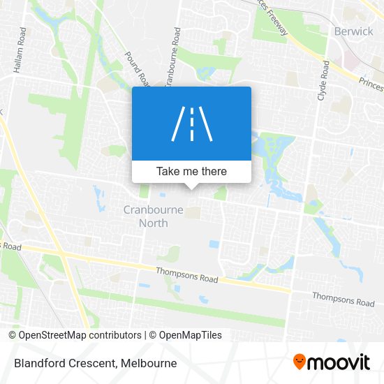 Blandford Crescent map