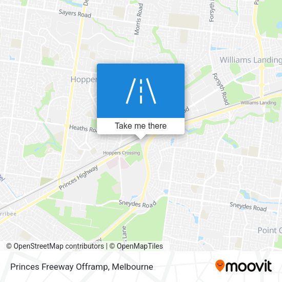 Princes Freeway Offramp map