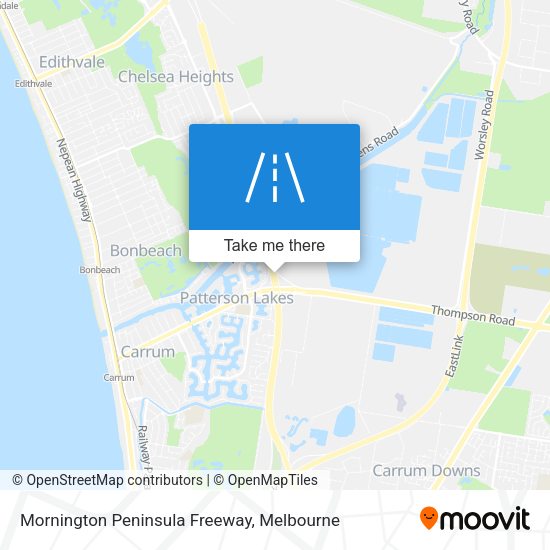 Mornington Peninsula Freeway map