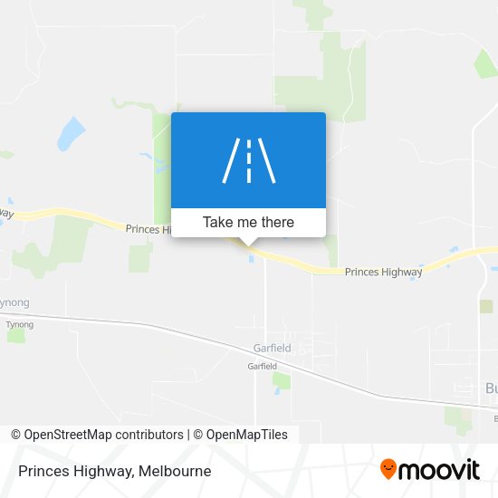 Princes Highway map