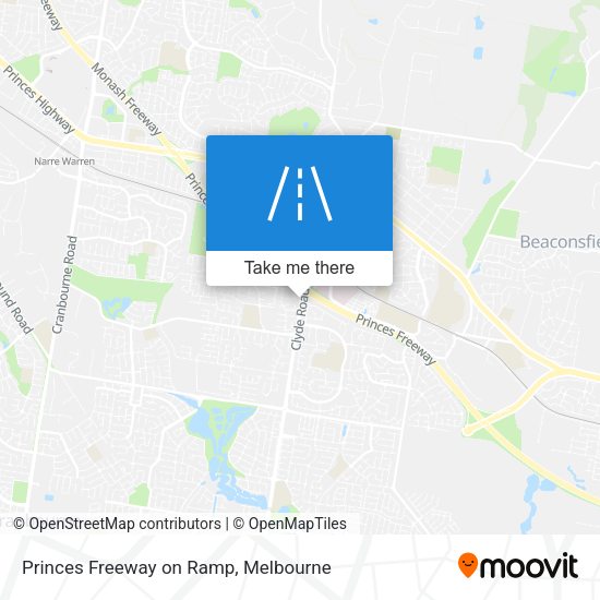 Princes Freeway on Ramp map