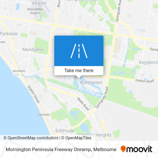 Mornington Peninsula Freeway Onramp map