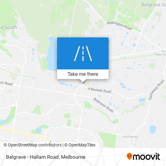 Mapa Belgrave - Hallam Road