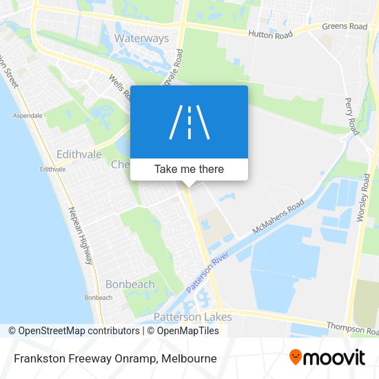 Frankston Freeway Onramp map