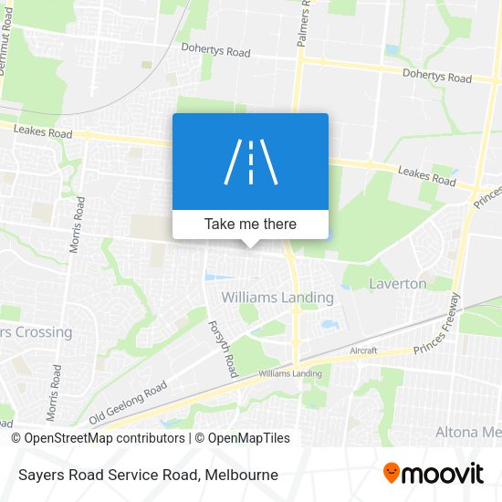 Sayers Road Service Road map