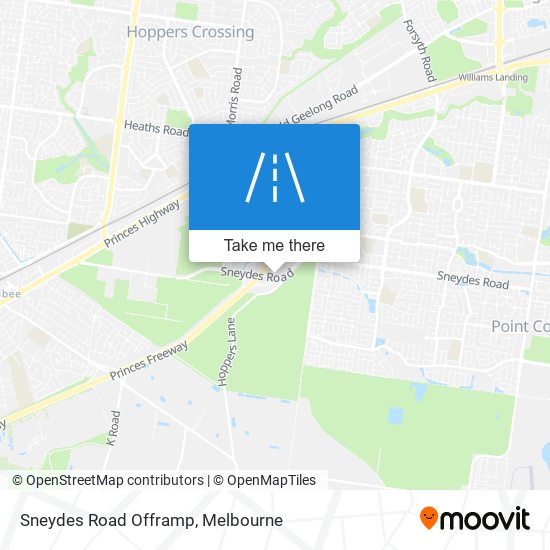 Sneydes Road Offramp map