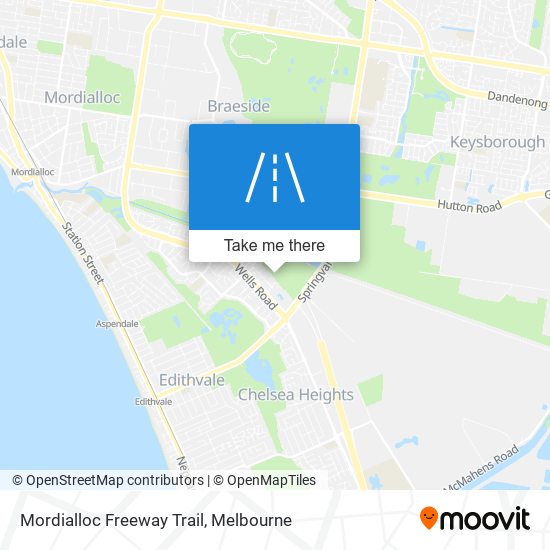 Mordialloc Freeway Trail map