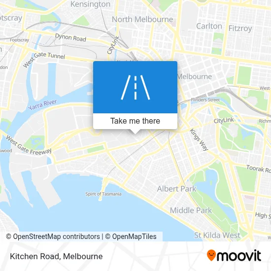 Mapa Kitchen Road