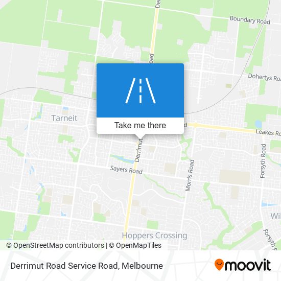 Derrimut Road Service Road map