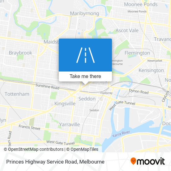 Mapa Princes Highway Service Road