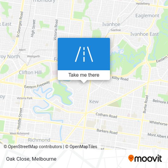 Oak Close map
