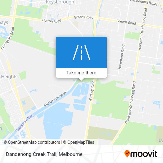 Dandenong Creek Trail map