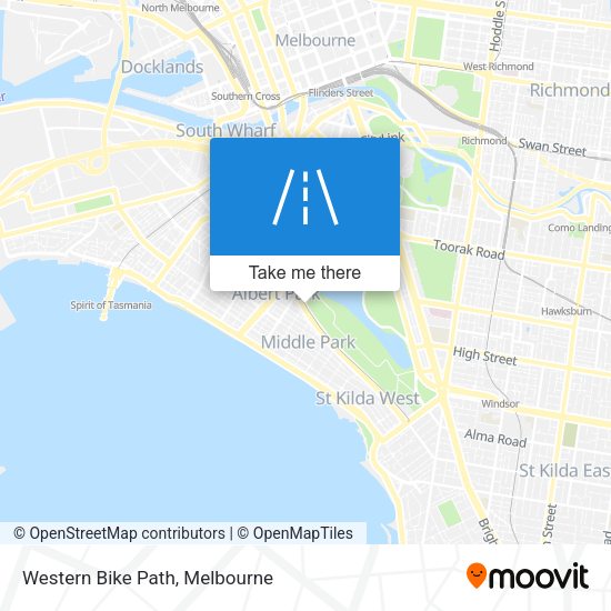 Western Bike Path map