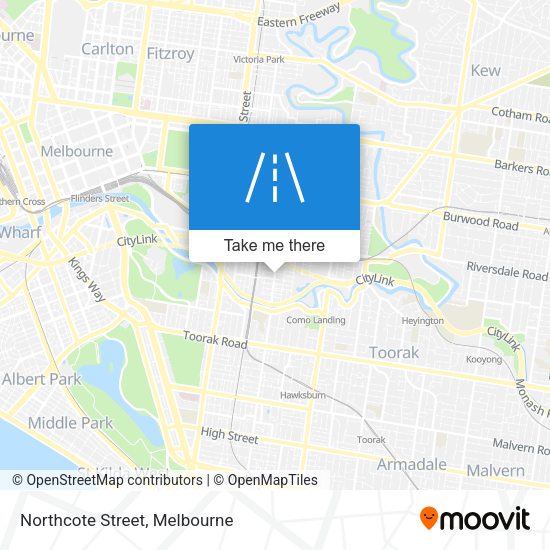 Northcote Street map