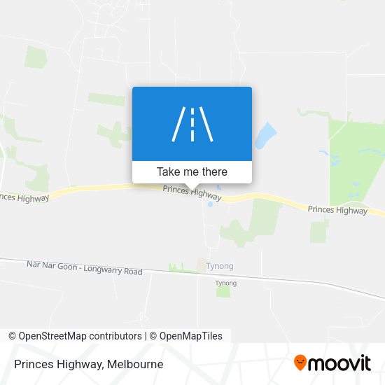 Princes Highway map