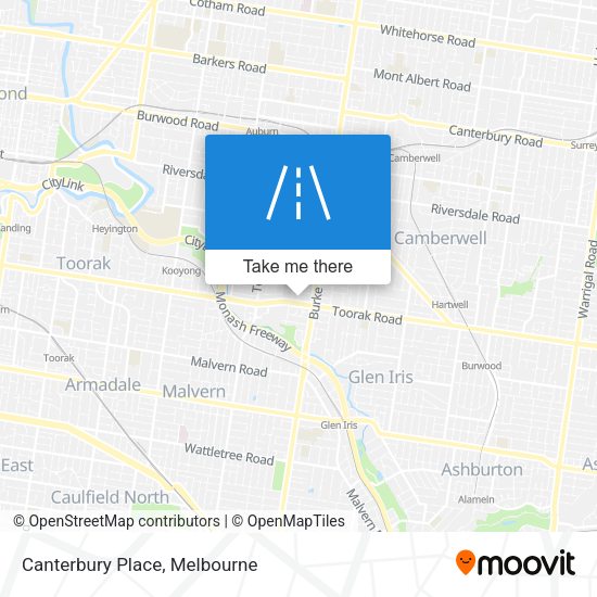 Canterbury Place map
