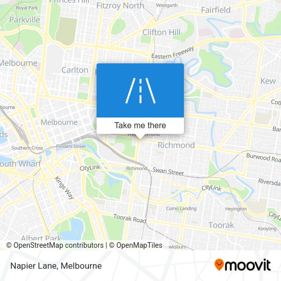 Napier Lane map