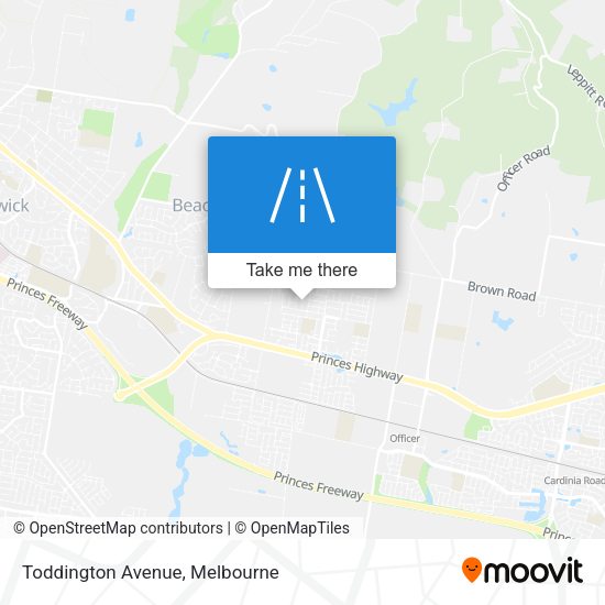 Toddington Avenue map
