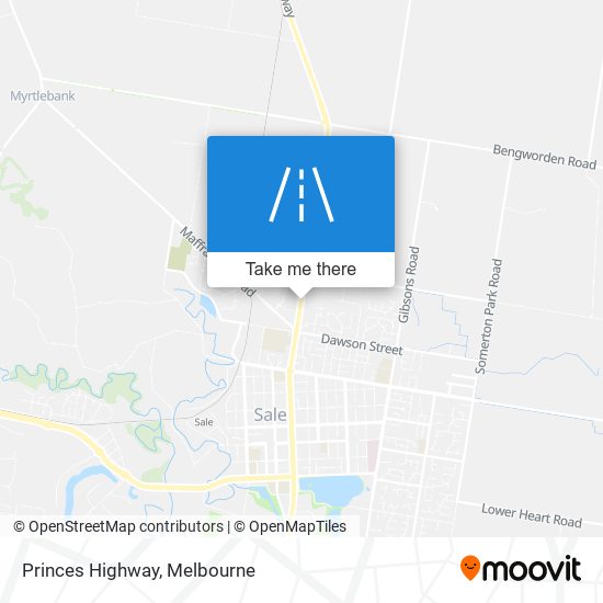 Princes Highway map