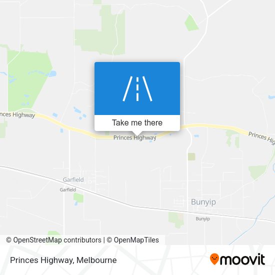 Princes Highway map