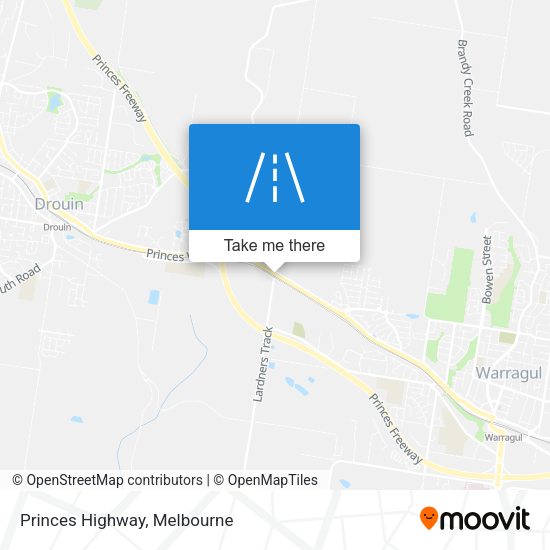 Princes Highway map