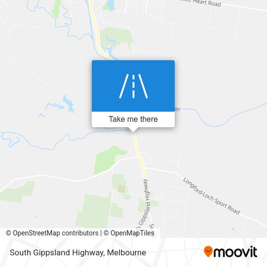 South Gippsland Highway map