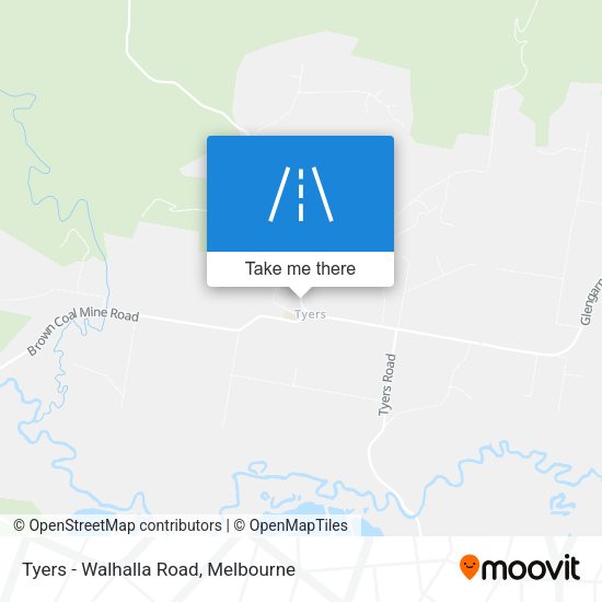 Tyers - Walhalla Road map