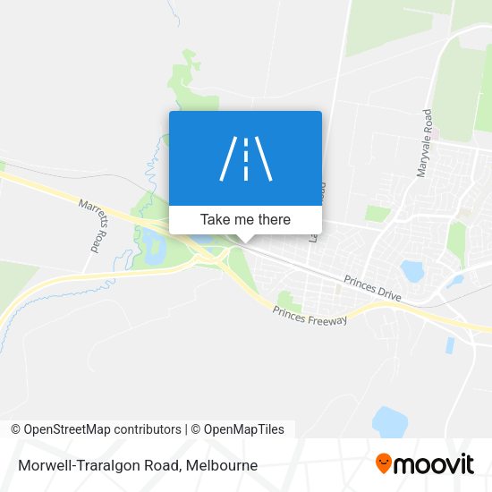 Morwell-Traralgon Road map