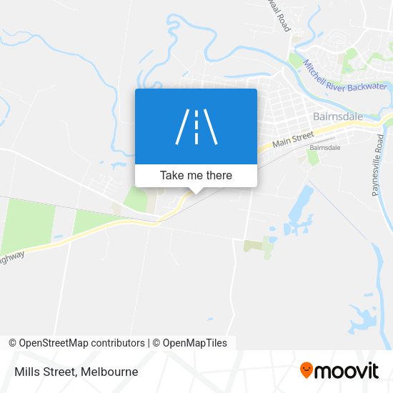 Mills Street map